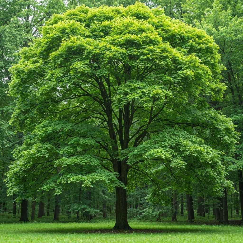 Majestic tree with lush foliage